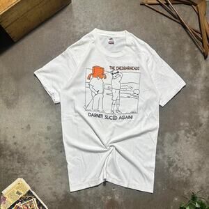 Vintage 90s Single Stitch The Cheddar Head Funny Comedy Golf Tee Mens XL Shirt